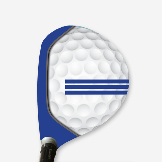 Blue and White Golf Ball