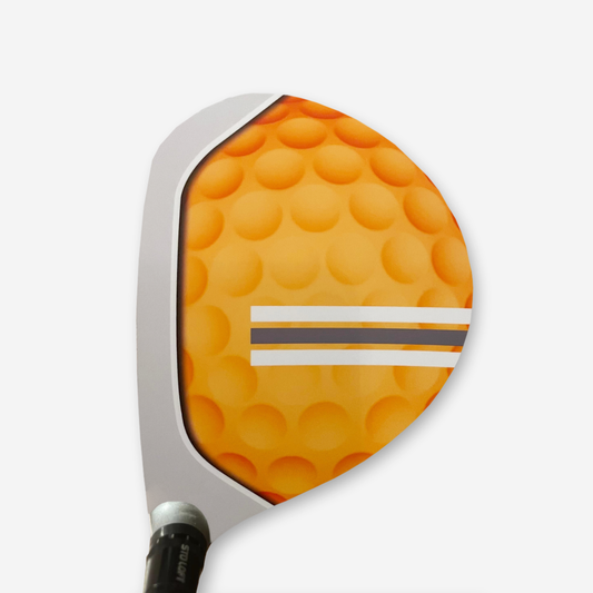 Orange and White Golf Ball
